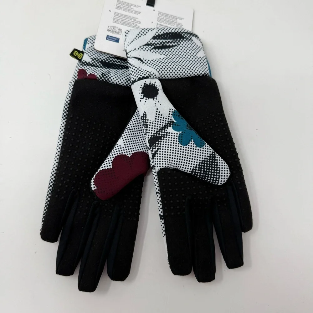 Burton Kids’ Touch and Go Liner Gloves Screen Grab Size Small Skiing NWT Floral